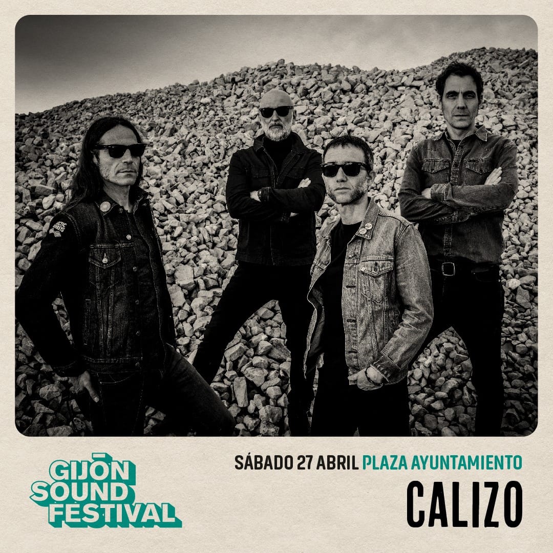 Calizo en #gijon En @GijonSoundFest l el sábado 27 de abril !!! Los Estanques + Santero y Los Muchachos + @Calizo_rock Plaza del Ayuntamiento de Gijón Sábado 27 de abril . @javivacas @CalaveritaRcrds