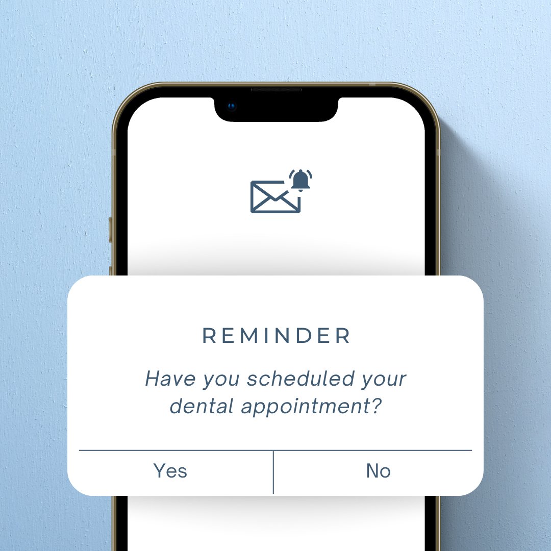 🔔 Friendly Reminder: Have you scheduled your dental appointment yet? Don't forget to prioritize your smile! 😁📅 #DentalReminder #SmileCare