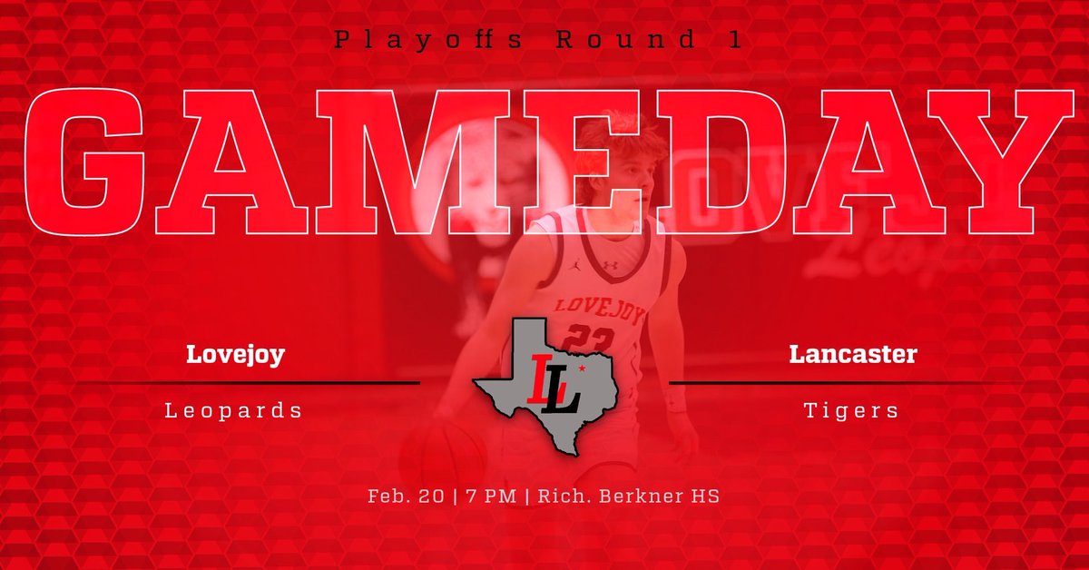 ROUND 1‼️ Come support your Leopards tonight at Berkner HS as we start the playoffs vs Lancaster! Tip Off is at 7pm