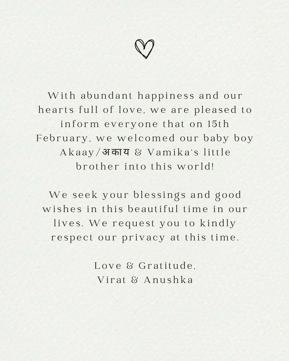 singhsaab02's tweet photo. Congratulations 🎉 Sir ji ❤️❤️❤️💞
And congratulations Pakistan for your new Father 🤗😅
#congratulationkohli 
#Kohli 
#ViratKohli𓃵 https://t.co/UAuvbWHLcU