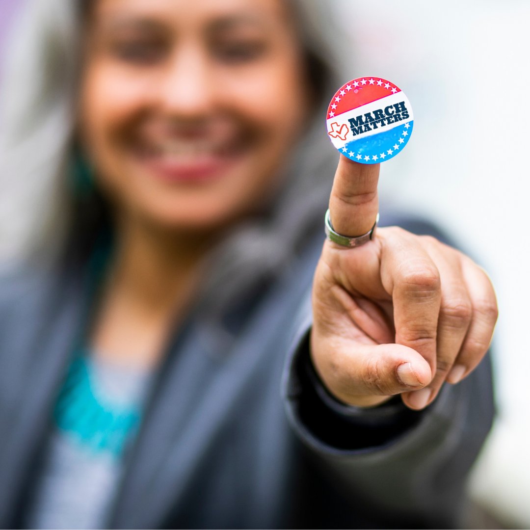 MarchMattersTX's tweet photo. DID YOU KNOW? In Texas, who you vote for is private, but whether you vote is public record. Stand out in your community as a proud Texas Primary Voter. Join the few who decide our state's future. Early voting is now! #MarchMatters #IamaTXPrimaryVoter https://t.co/iYrup1FukQ
