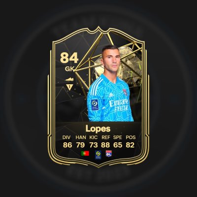 TeamKuna98's tweet photo. It’s here! (A thread 🧬)

Some of our TOTW #23 predictions! 

Stats aren’t confirmed! 

#1 

Making 6 saves and keeping a home clean sheet in a 1-0 win vs Nice with a match rating of 8.5! 

Anthony Lopes https://t.co/wKN3LQllnC