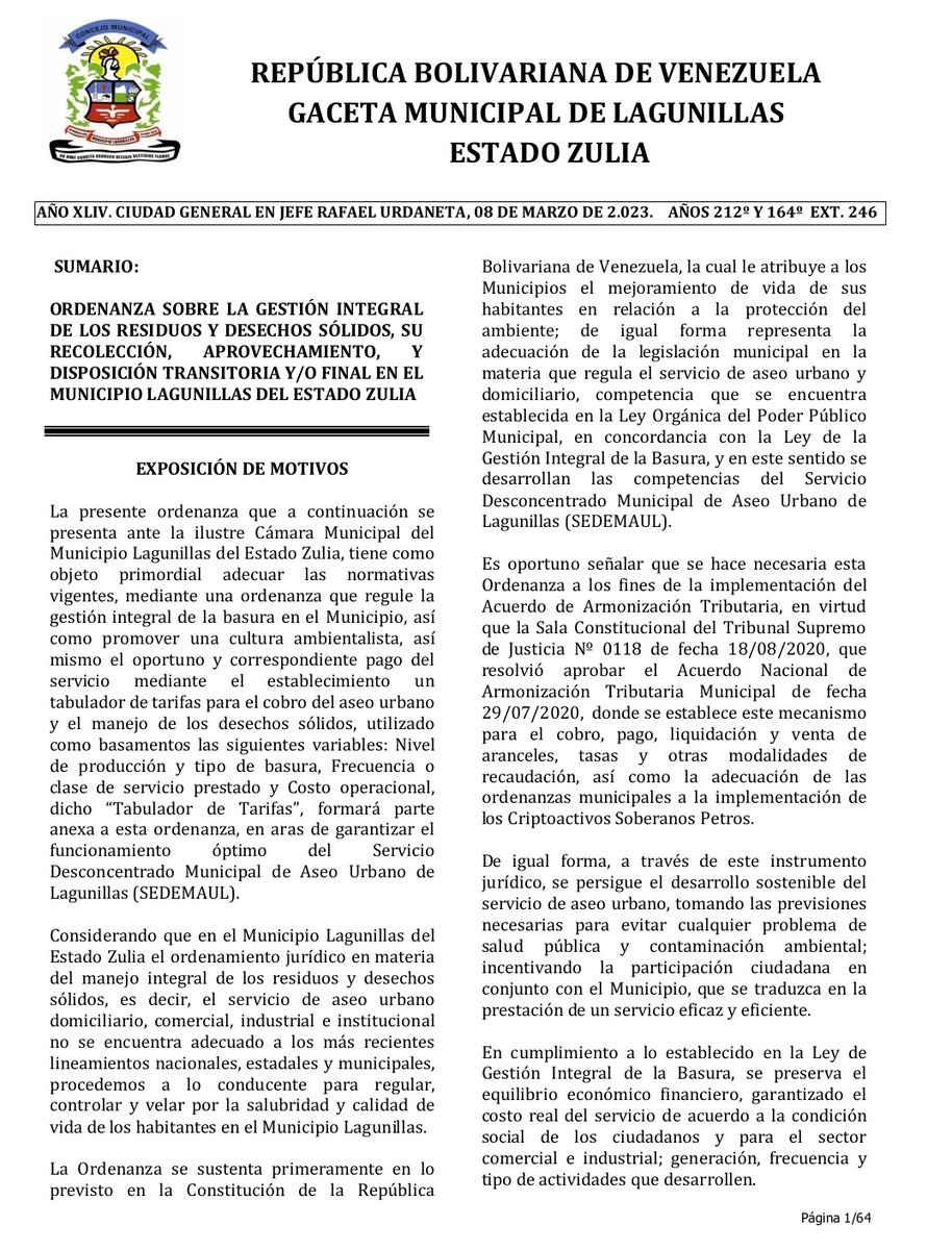 Estradacandanga's tweet photo. 🇻🇪 📢 ¡Informo al Pueblo del Municipio #Lagunillas Edo #Zulia
Martes #20Feb la economía familiar de nuestro pueblo es afectada por el cobro #Excesivo del Servicio de Aseo residencial, comercial e industrial.
En este momento recibimos propuestas que garantice el bienestar de todos https://t.co/rjijRH8xTf