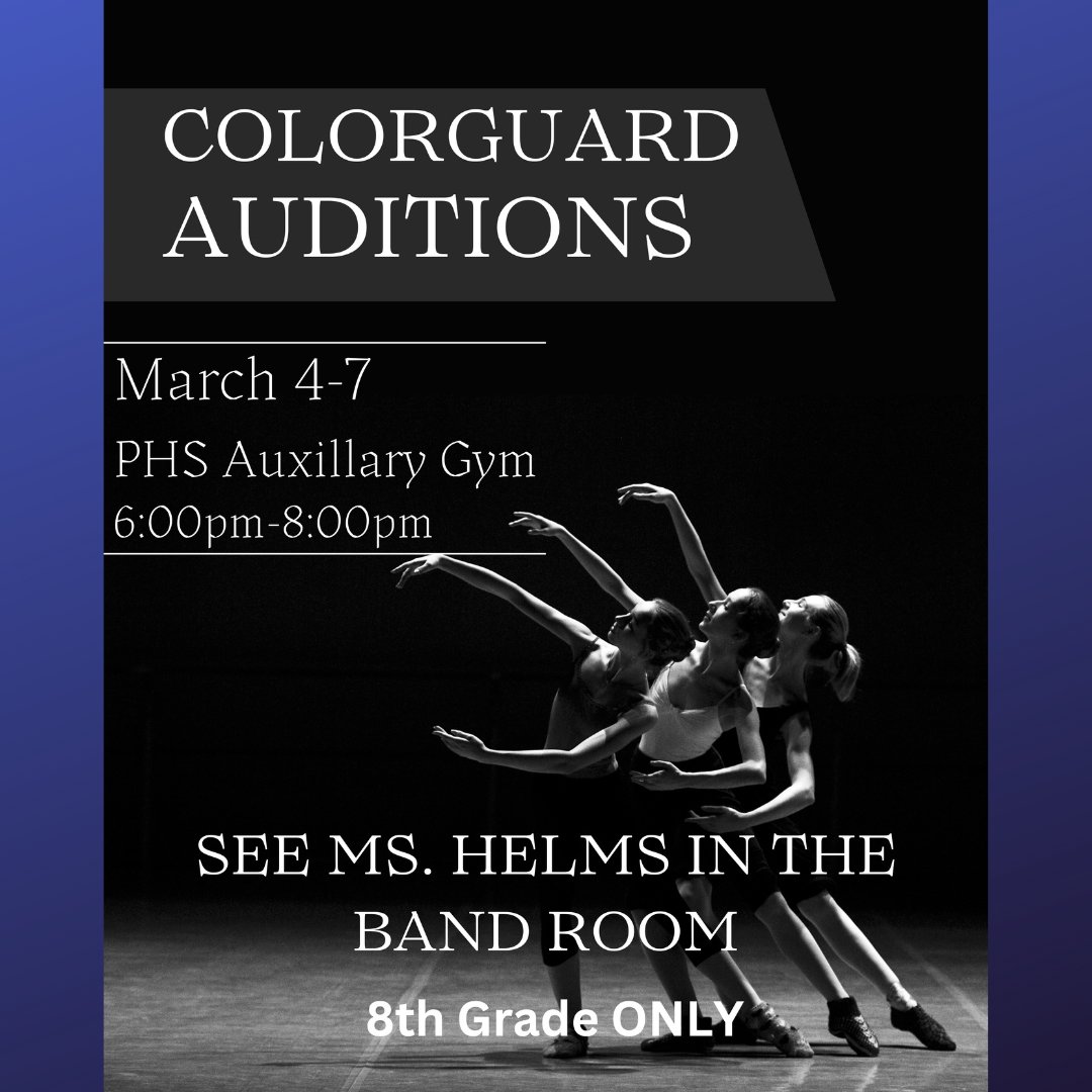 Piedmont Middle School (@piedmontmsnc) on Twitter photo Rising freshman, are you interested in being a part of colorguard? Audition for the Pride of Piedmont marching band the week of March 4 at the high school gym. See Ms. Helms in the band room if you have a question. @aghoulihan <a href="/UCPSNC/">Union County Public Schools</a> Rising freshman, are you interested in being a part of colorguard? Audition for the Pride of Piedmont marching band the week of March 4 at the high school gym. See Ms. Helms in the band room if you have a question. @aghoulihan <a href="/UCPSNC/">Union County Public Schools</a>