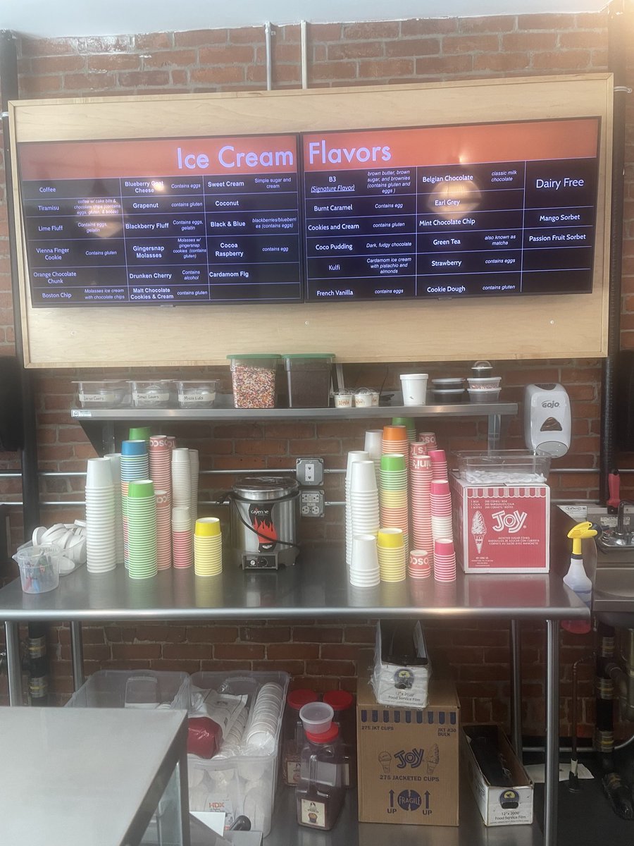 The flavors for Tuesday Fe 20 at 899 Main Street.