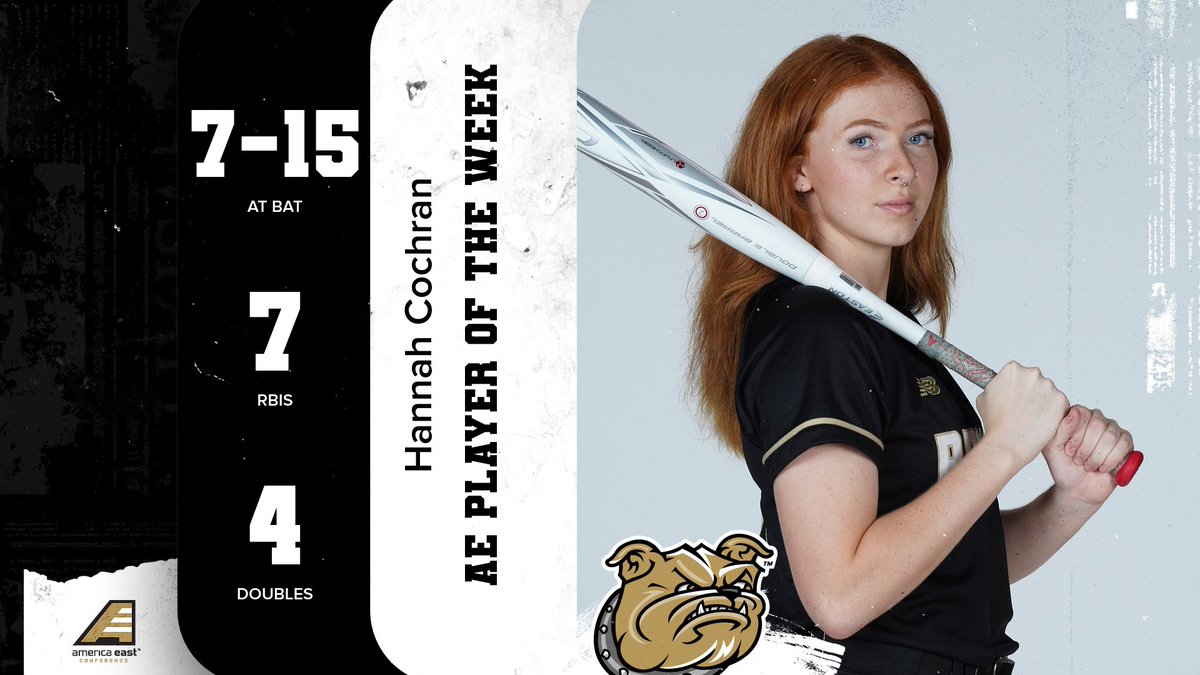 BryantSoftball's tweet photo. Congratulations to Hannah Cochran on being named the America East Player of the Week for the first time in her career!

📝: https://t.co/FDDgYx2Lo5 https://t.co/p0gQxWR1Im
