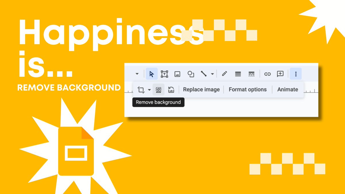 Happiness is... being able to (FINALLY) remove backgrounds from images in Google Slides. #GoogleEDU #GoogleSlides