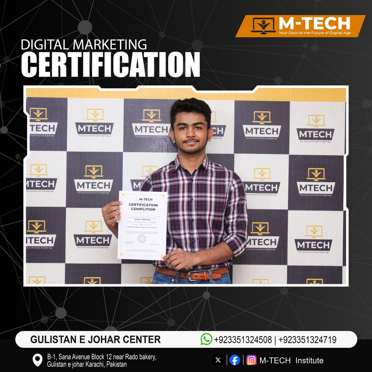 coursemtech's tweet photo. With immense delight🙂 and boundless enthusiasm,we are thrilled to announce the successfully 😇 (2308E) batch  complete students of Digital Marketing.
We send our warmest wishes☺️ and heartfelt❤️ support to all the talented students. https://t.co/6ONlgUUZ63