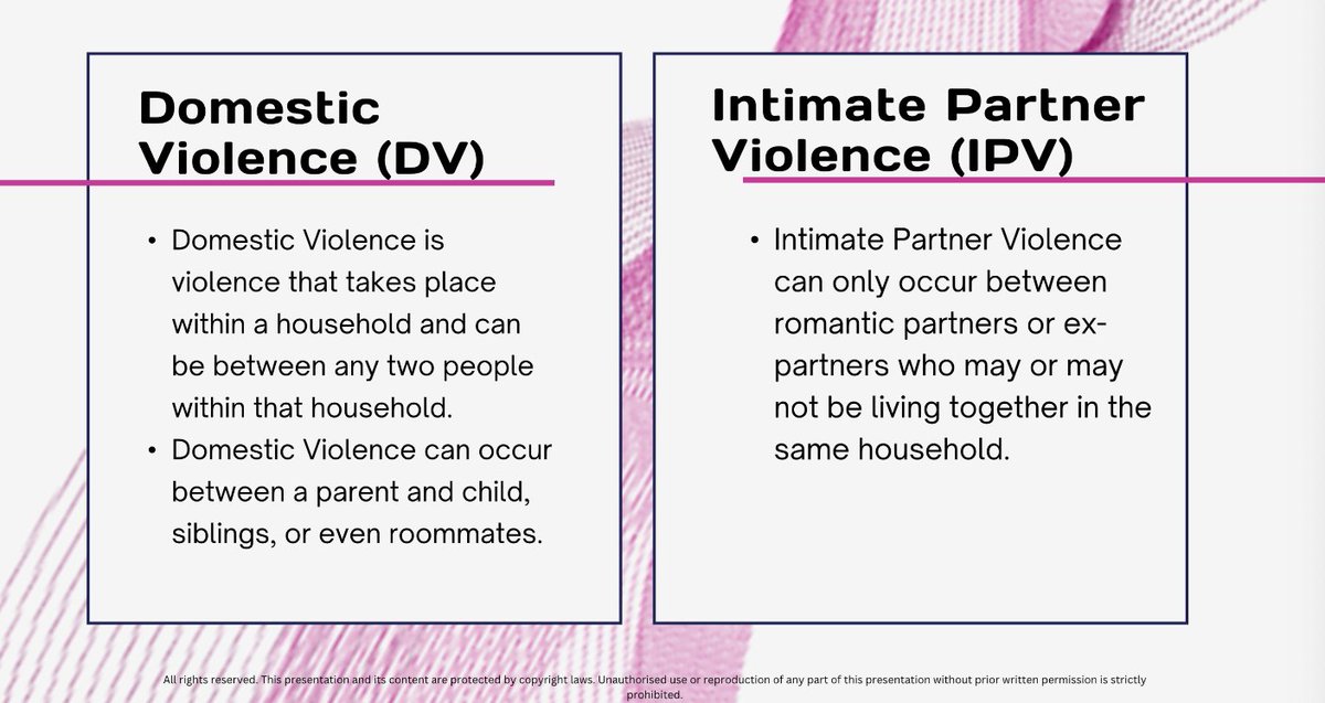 GOLDMidwifery's tweet image. Domestic Violence and Intimate Partner Violence are not interchangeable terms. 
C.Aho #GOLDMidwifery2024 #GOLDLearning #IAMGOLD #midwife #midwifery #MaternalHealth #MaternityCare #pregnancy #birth #childbirth #labor #nurse #PhysiologicalBirth #TrumaticBirth #doula #postpartum…