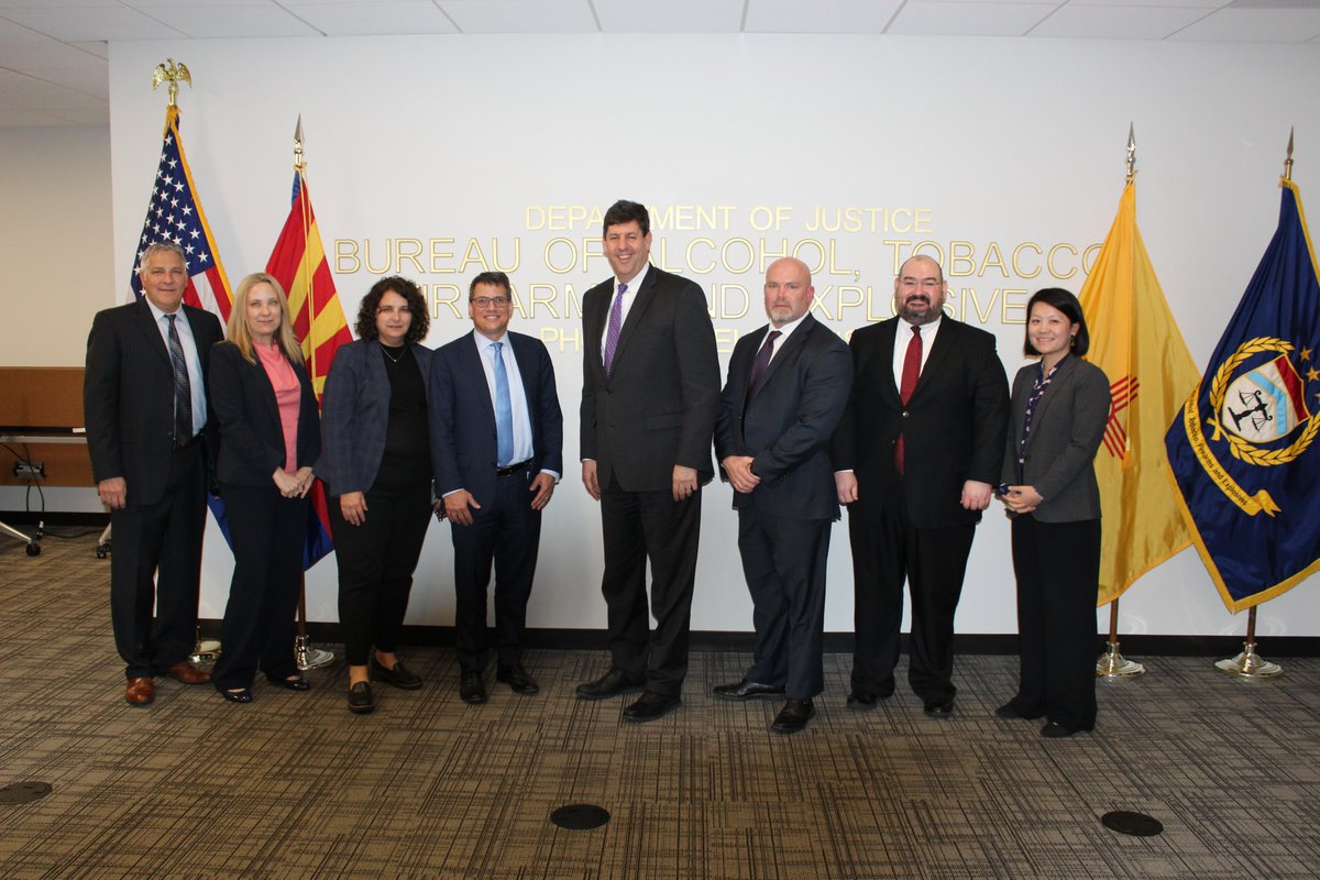 ATF Director Steven Dettelbach and Special Agent in Charge Brendan Iber recently met with Arizona U.S. Attorney Gary Restaino and his staff at the Phoenix Field Division.
