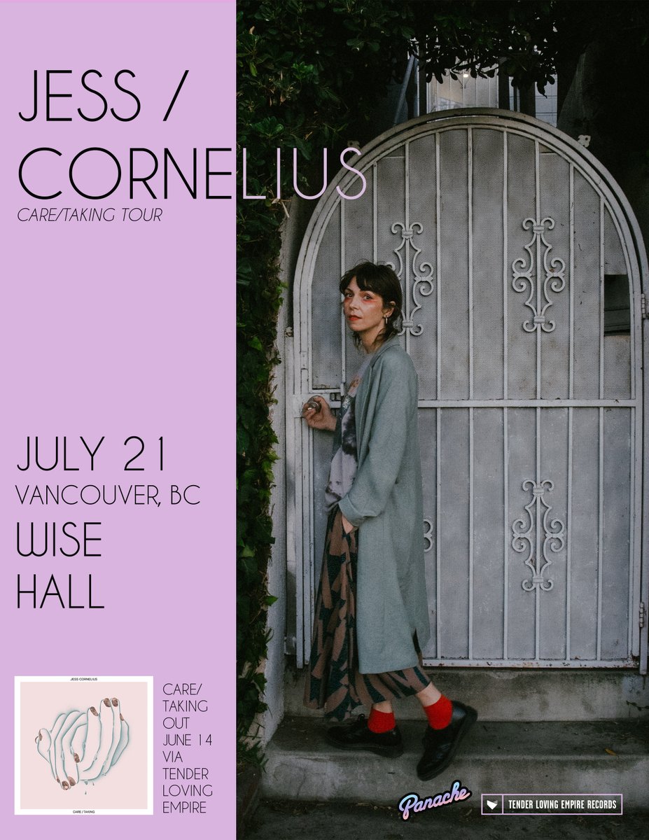 Just Announced! @jess_cornelius_ Sunday July 21, 2024 @ WISE HALL #Vancouver Tickets on sale Friday!
