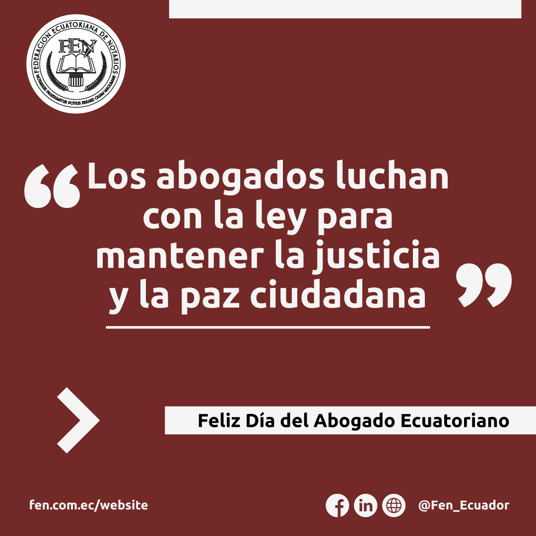 Fen_Ecuador's tweet photo. ⚖️Rendimos homenaje a las abogadas y abogados del país, por su trabajo valiente y decidido por el cumplimiento de la ley, la igualdad y la justicia.
#DíaDelAbogadoEcuatoriano #Fen #FenInforma https://t.co/nmhZuKQaBy