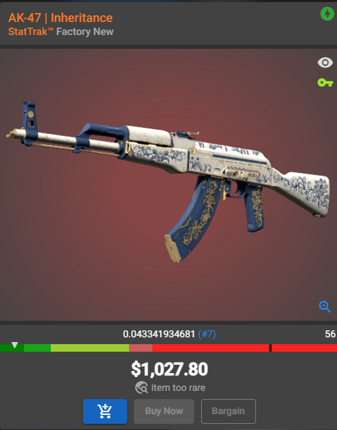 220$ Under cheapest listed on buff