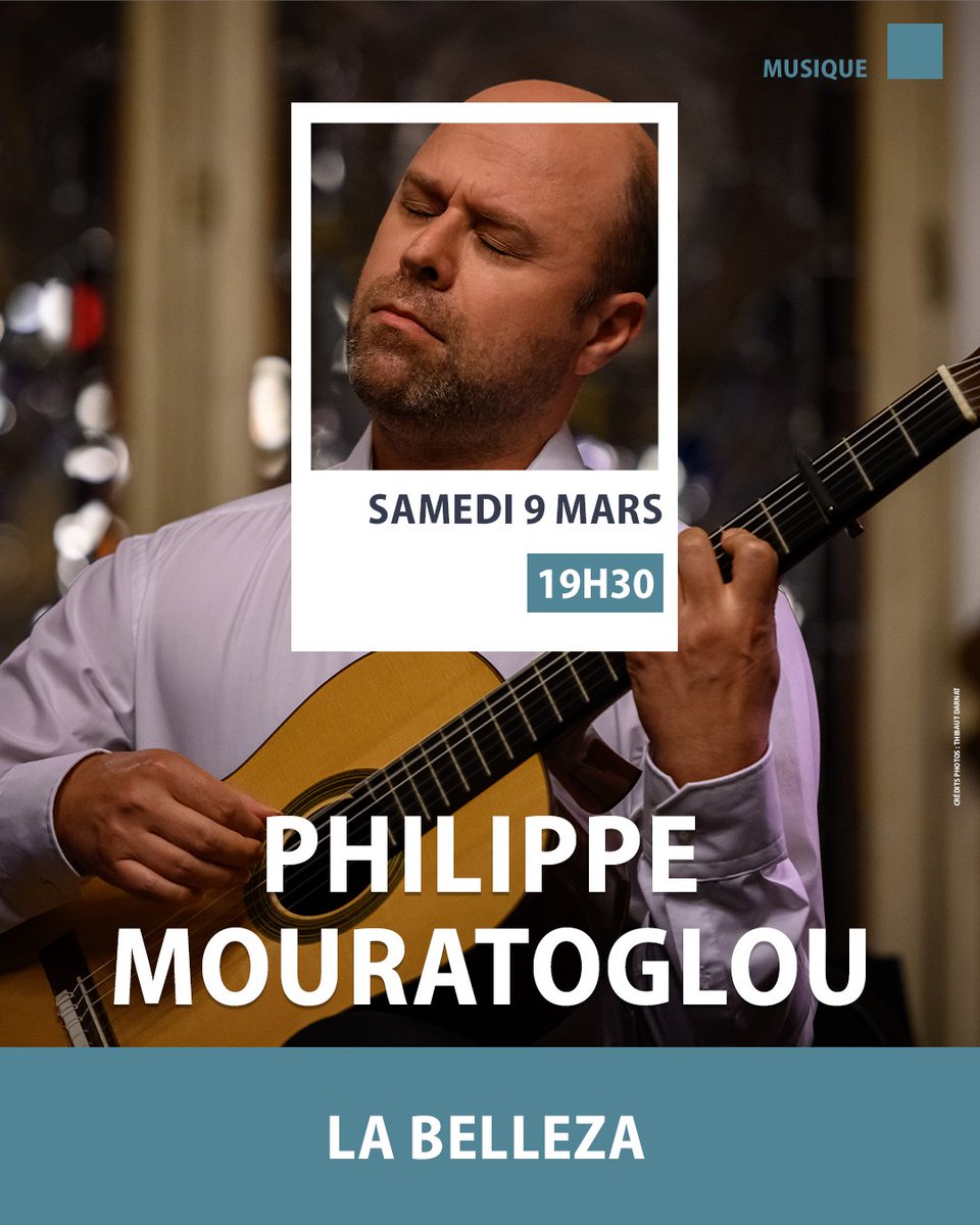🟦 La Bellezza
Philippe Mouratoglou, nouvel album – guitare
📅 Samedi 9 mars à 19h30

Mouratoglou Philippe présente La Bellezza, son nouveau programme solo pour guitare classique. 

🎫 lascala-paris.fr/programmation/…

#lascalaparis #paris #concert #musique