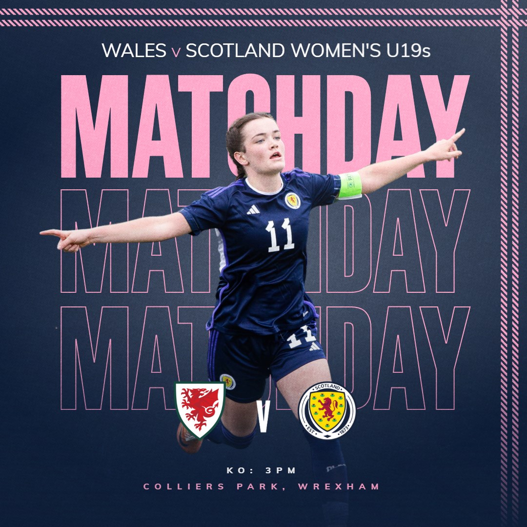 #SCOW19s | Our Women's Under-19s kick-off against Wales at 3pm today 🏴󠁧󠁢󠁳󠁣󠁴󠁿

🆚 Wales v Scotland
🏆 Women's Under-19s international friendly 
⏰ 3pm
🏟️ Colliers Park, Wrexham
➡️ Squad: scotfa.co/scow19sFeb24

#YoungTeam