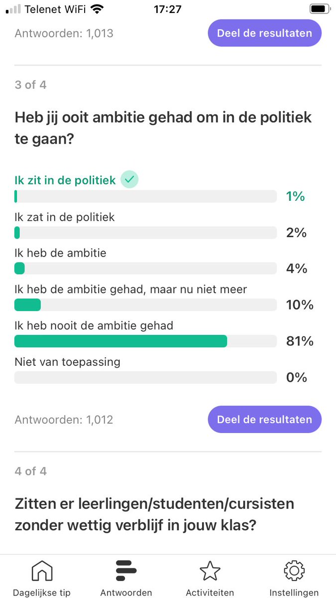 Blijkbaar dan toch een beetje een uitzondering ⁦<a href="/TeacherTappVL/">Teacher Tapp Vlaanderen</a>⁩  #nietverwacht