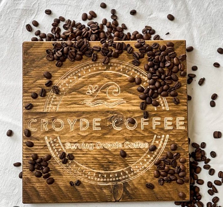 Loving our new point of sale plaques made by the talented @theshapershed Caden is only a young lad who is enterprising and having a go which we love ❤️, please check out his feed on instagram and give him a follow and maybe an order or two 👍 #coffee #this_devon @croydeceramics