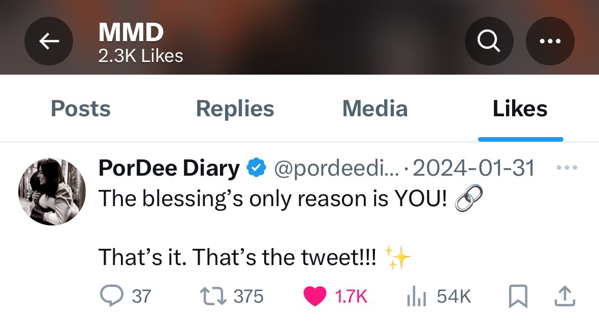 delicate_xo's tweet photo. you guys have no idea how much serotonin this like gives me 🥹 #PorDee #Happy2MPorsild https://t.co/6OEoxyiQ77