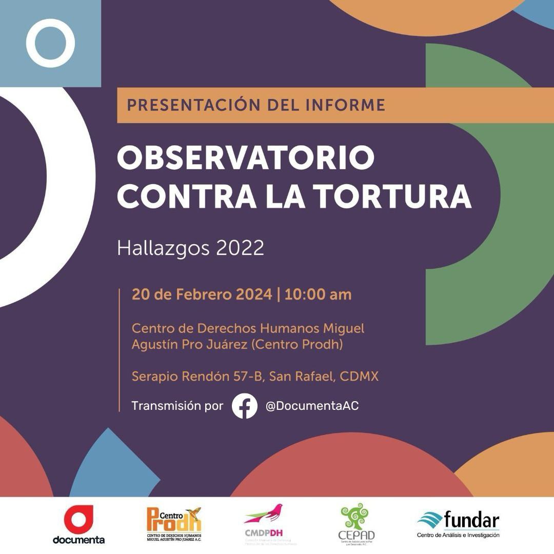 #EnVivo 🔴 | Organizaciones que integramos el Observatorio contra la Tortura presentamos nuestro más reciente informe. Sigue la transmisión en i.mtr.cool/efpgfxjxuy
#SinTortura