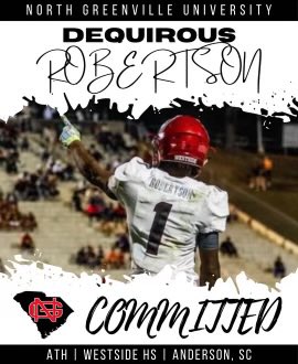 After a great conversation with <a href="/10Deandre/">Coach Dre</a> I’m glade to say I’m 110% committed to North Greenville University !