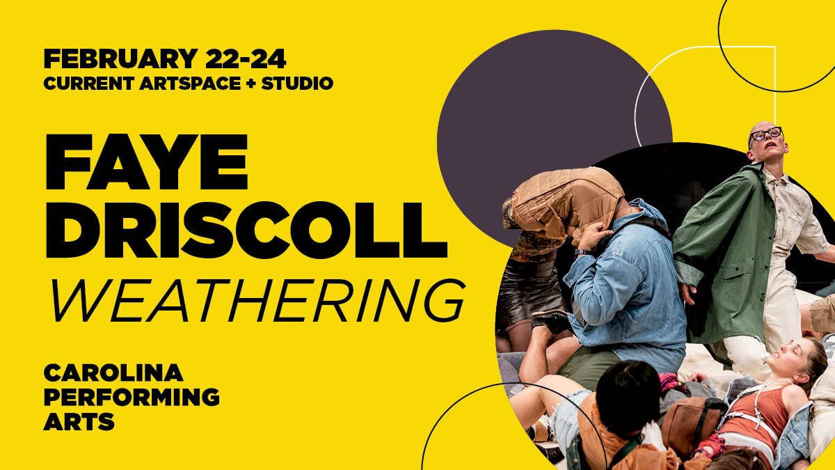 This Thursday - Saturday join us for Faye Driscoll's engaging performance, Weathering! Click below to learn more and to read the sensory warnings. We hope to see you there! 😃 carolinaperformingarts.org/events/weather… #artsatunc #CarolinaPerformingArts