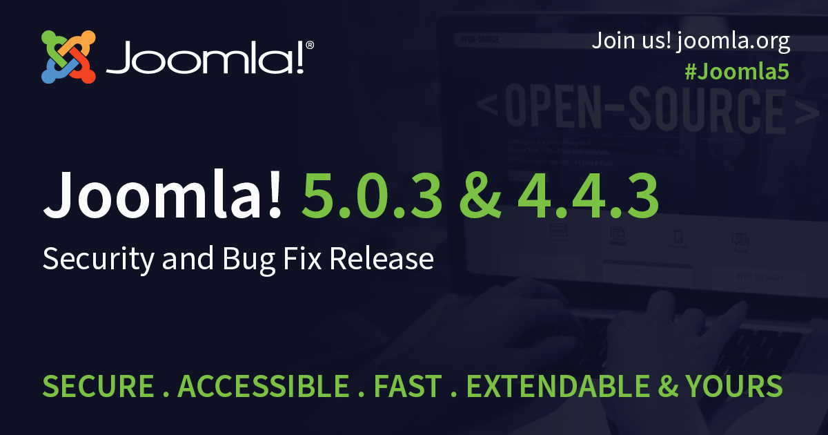 The Joomla! Project is pleased to announce the release of Joomla 5.0.3 and 4.4.3. This is a security and bug fix release for the 5.x and 4.x series of Joomla. Read more: joomla.org/announcements/…
#JoomlaRelease #Joomla #Security #BugFix