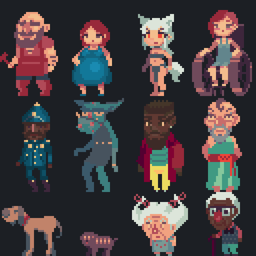2dchaos's tweet photo. I'm out of meds, so I'm opening smol pixel characters commissions for $10 each. Send me a message here or at Discord(2dchaos) to order. Thanks! (RTs are appreciated! <3) https://t.co/UflHzFUI7p