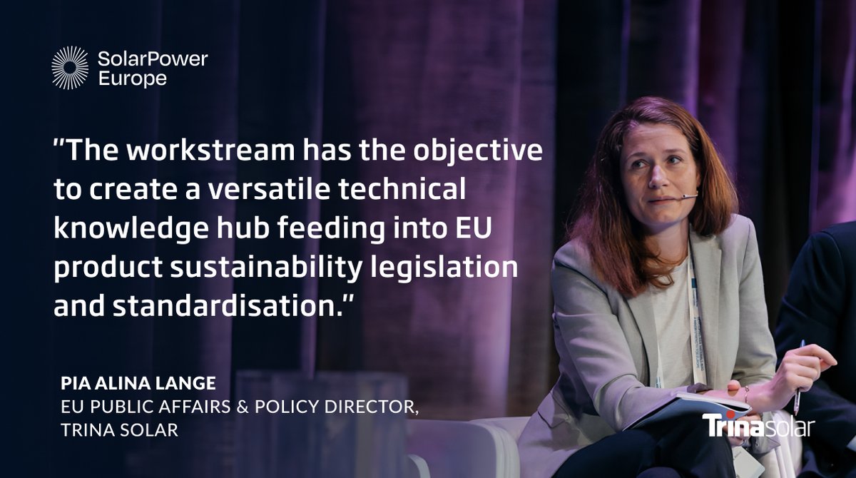 In a recent interview with <a href="/SolarPowerEU/">SolarPower Europe</a>, Pia Alina Lange shared her insights on environmental excellence in solar technologies. From carbon footprint and emission reductions, we want to enhance the way solar products are produced.

Read more: bit.ly/42Ov4HS

#TrinaSolar