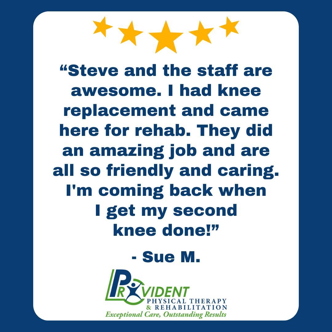 Embark on a recovery journey with #ProvidentPhysicalTherapyAndRehabilitation. Our team is committed to guiding you through a comprehensive program, ensuring a successful  #recovery. Grateful for our clients, we prioritize services that put you first.

buff.ly/3sSEpfe