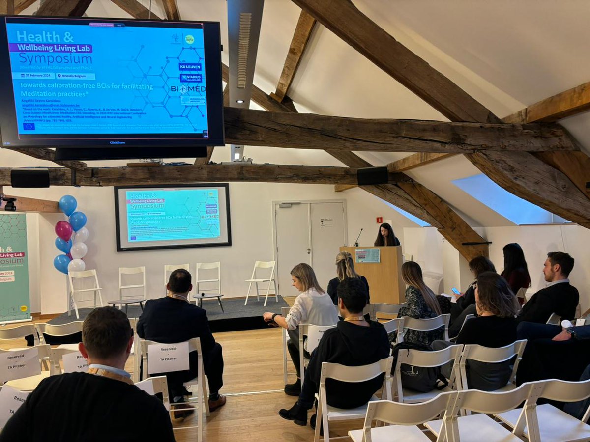 Engaging session on Living Labs as Research Infrastructures by Angeliki-Ilektra Karaiskou and Nefeli Tzavara from <a href="/KU_Leuven/">KU Leuven</a>. Fascinating presentations on calibration-free BCIs for meditation practices and sarcopenia detection with portable ultrasound.