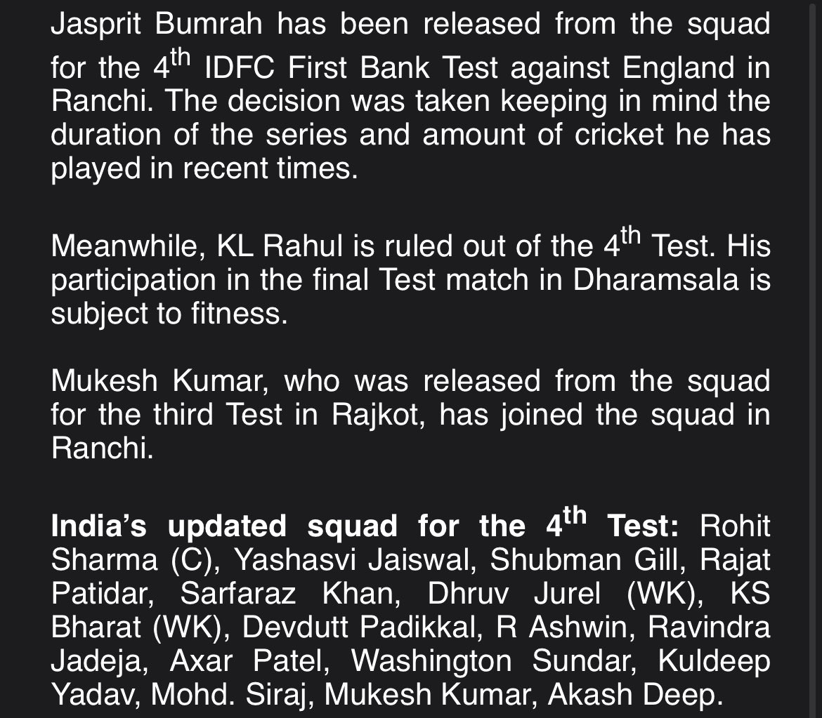 alter_jamie's tweet image. Update from @BCCI 

#INDvENGTest #JaspritBumrah