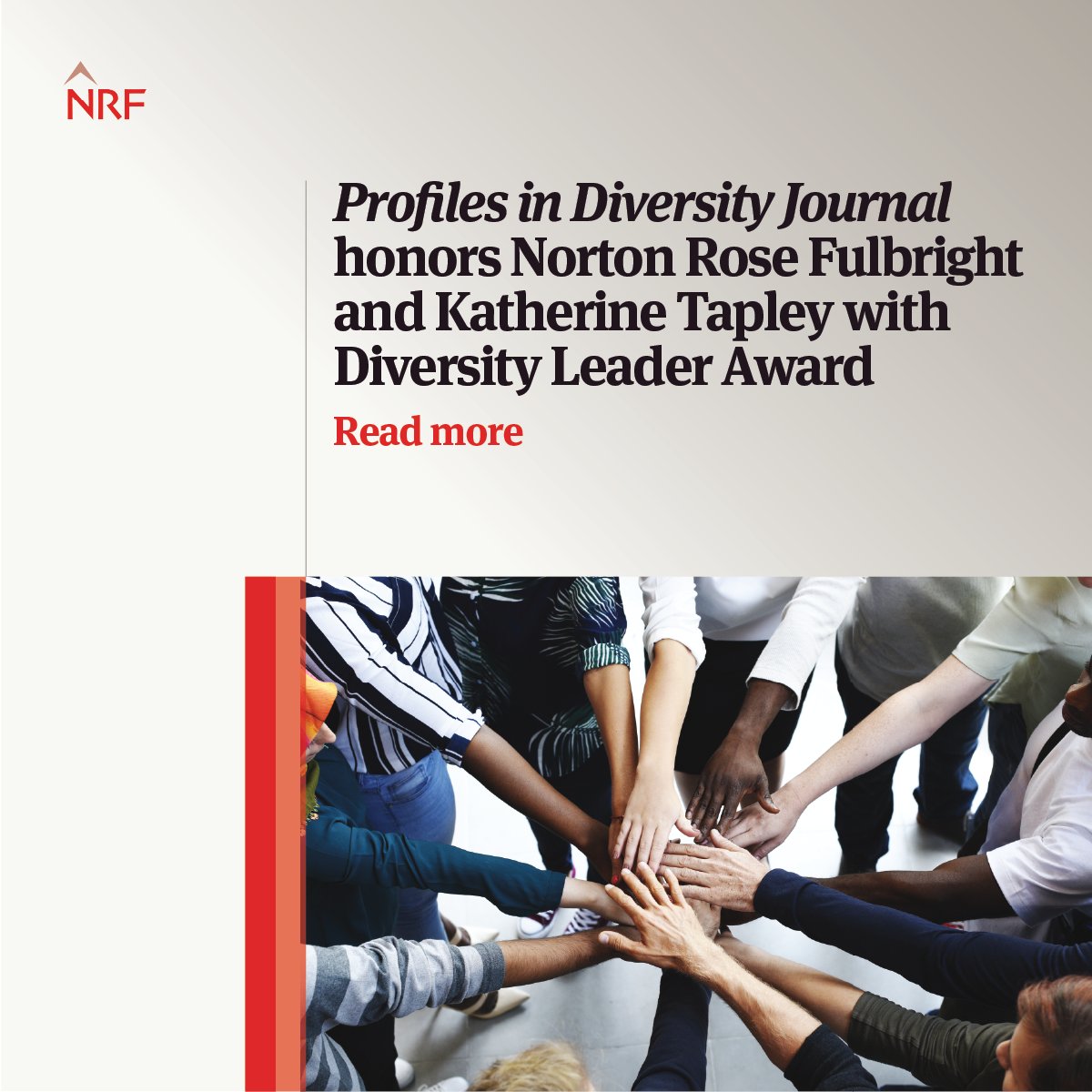 We’re proud to announce that Norton Rose Fulbright and US Chief of Diversity, Equity and Inclusion Katherine Tapley have received Profiles in Diversity Journal’s annual Diversity Leader Award for the second consecutive year. ow.ly/aCwQ50QFVzR