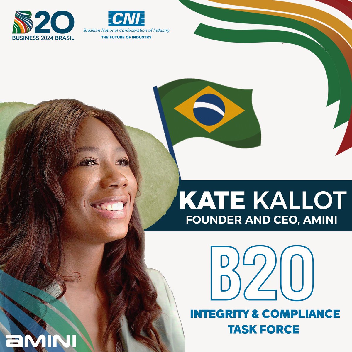 Excited to share that our Founder & CEO, @KateKallot, joins the @b20 Brazil's Integrity & Compliance Task Force!🌱 
A testament to our commitment to data integrity & sustainable development. 🛰️✨ #B20Brazil