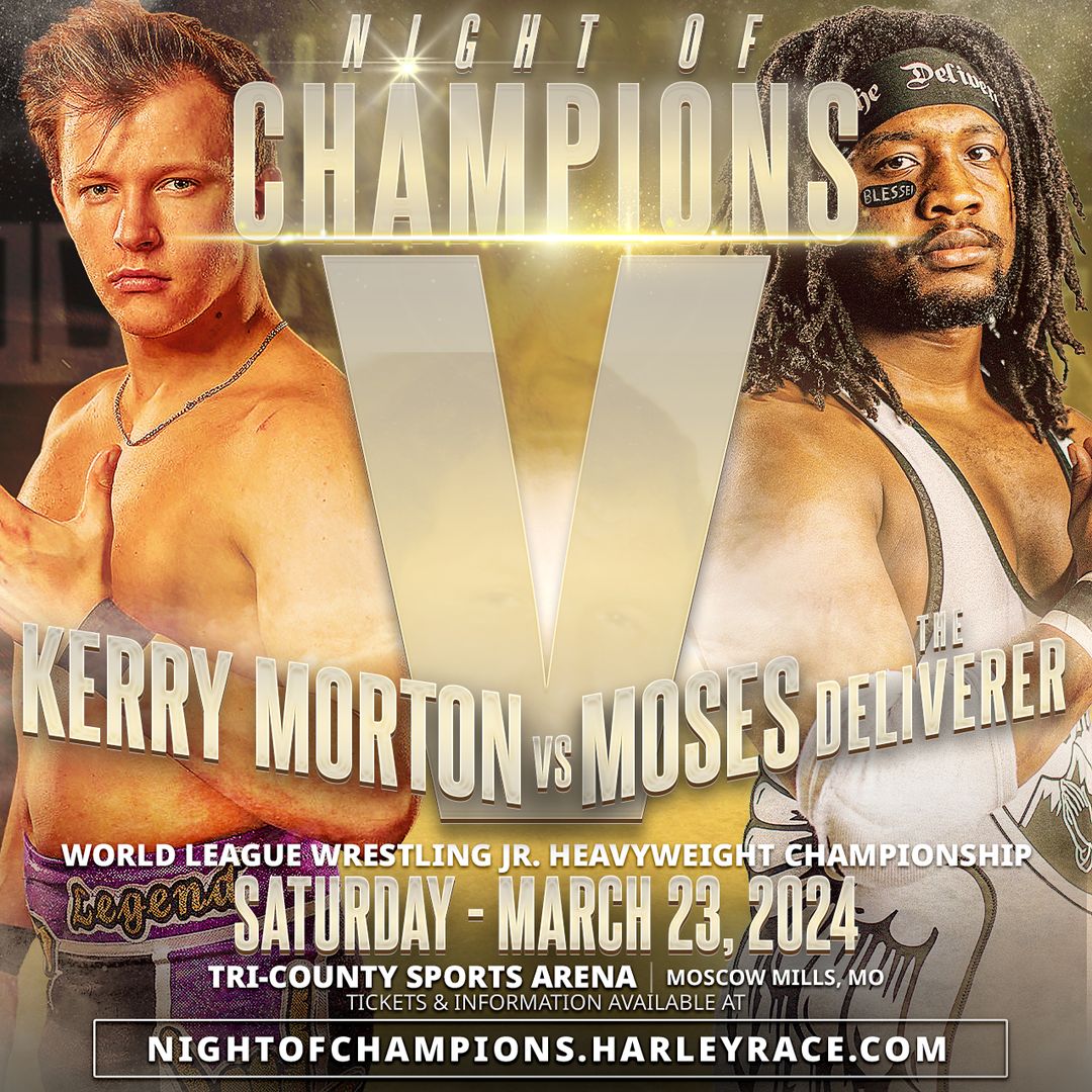 worldleaguewlw's tweet photo. 🚨Match Alert for Night of Champions V - World League Wrestling X National Wrestling Alliance 🚨

At the last event, before the Jr. Heavyweight Championship match, @RealKerryMorton issued a challenge to the winner of the title. Now @The__Deliverer defends against him on March 23 https://t.co/AtxhqG8pmP