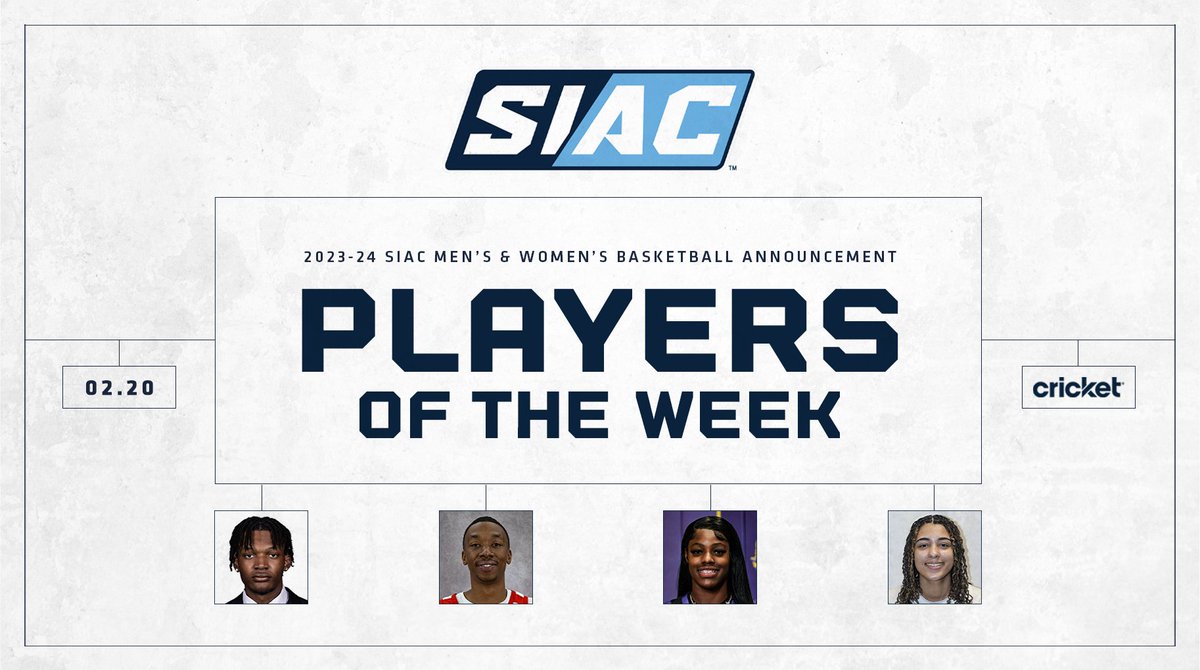 The Southern Intercollegiate Athletic Conference (SIAC) announces men's and women's basketball weekly honors featuring players from Clark Atlanta University, Kentucky State University, Miles College and Tuskegee University! 🏀 🏆 #SIAC #SIACMBB #SIACWBB #LeadersRiseHere…