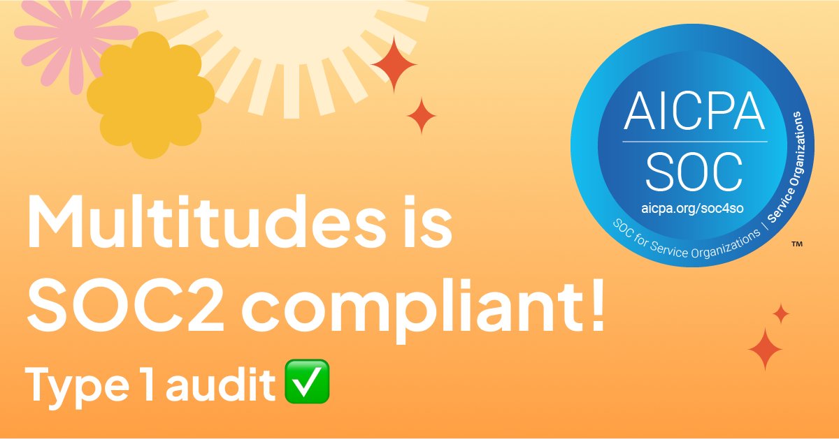 We passed our SOC2 Type 1 audit! ✅ We end-to-end reviewed our app infra & our processes/policies for security to ensure compliance with up-to-date industry best practices. Been waiting for this to use Multitudes? Contact us here: multitudes.co/contact