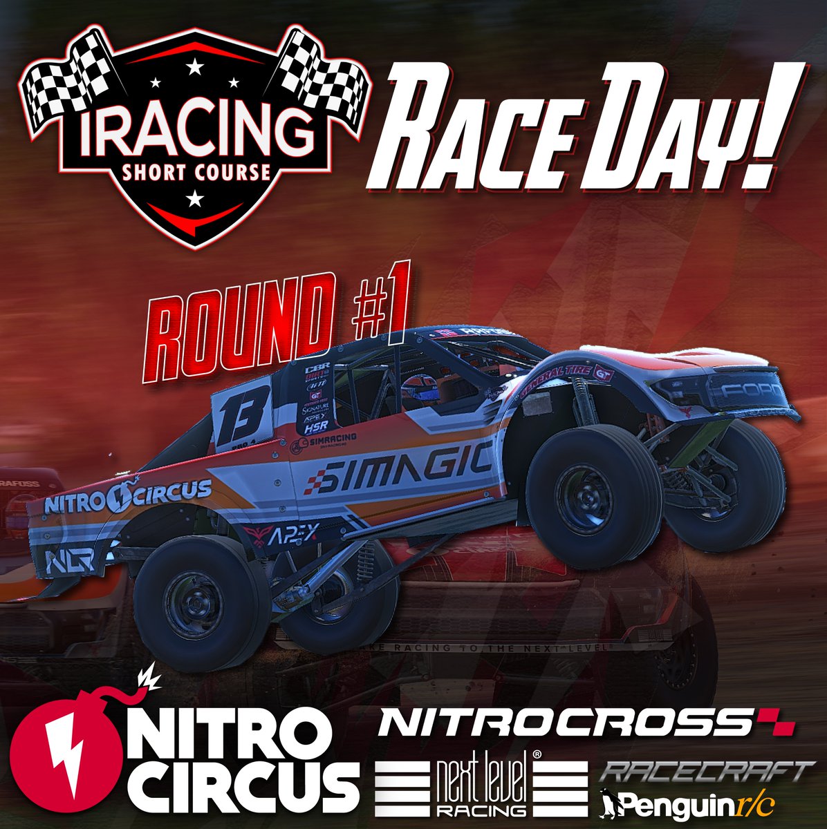 IT IS JUMPY TRUCK RACE DAY 🚨

@Connor_Barry_2 & @jakob_rafoss are ready to go for tonight's @iRacingshort Season Opener at Wild West🔥Watch it live on Youtube at 6:00pm PT! #NitroCircus