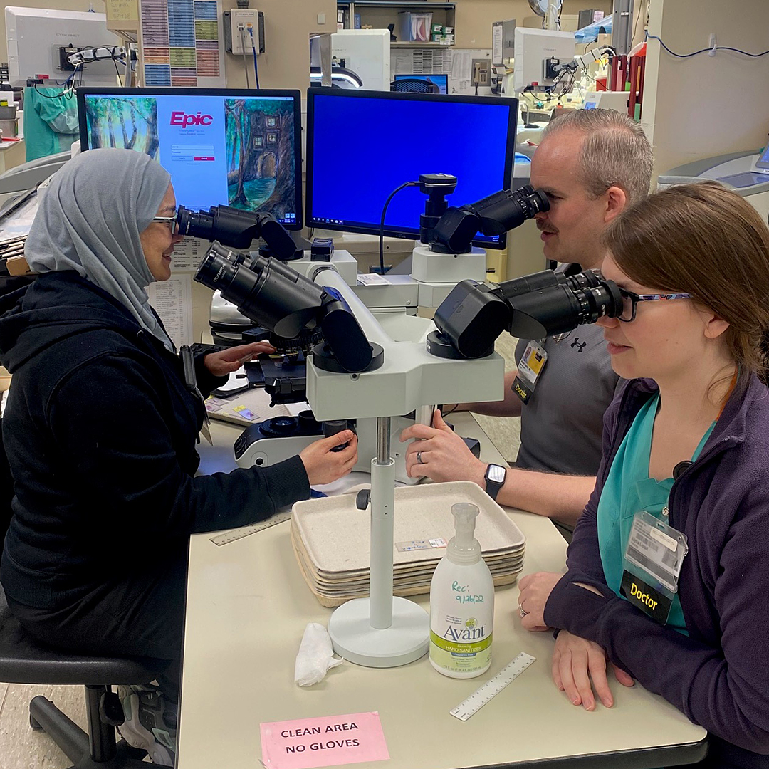 UIPathology's tweet photo. "Iowa’s surgical pathology fellowship provides access to a large volume of diagnostic material from both in house cases and outside consult cases." https://t.co/QO7o6zL9Yh