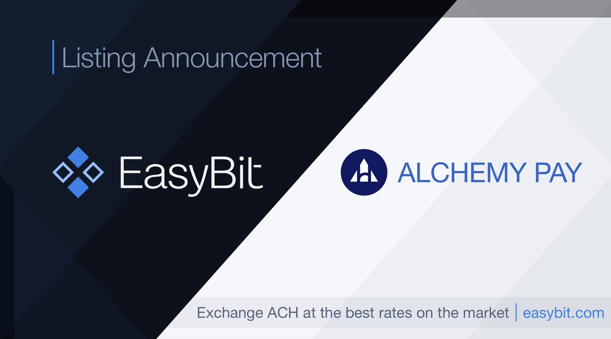 EasyBit_com's tweet image. We are excited to announce that we support #ACH on our platform!

#Alchemy Pay (ACH) is designed to enable seamless crypto and fiat transactions, promoting wider acceptance of digital currencies in everyday commerce.

Exchange #ACH at the best rates at: easybit.com