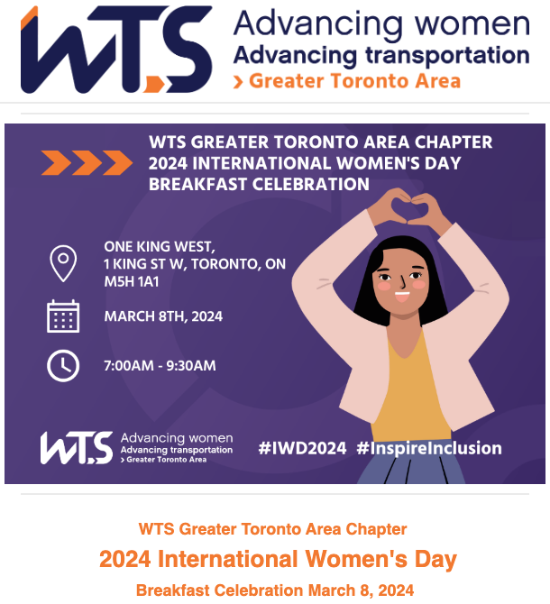 WTS_Toronto's tweet photo. Tickets on sale now!  WTS Greater Toronto Area Chapter 2024 International Women's Day Breakfast Celebration.

https://t.co/SHkogKu1d8 https://t.co/IqV5fRUYTs