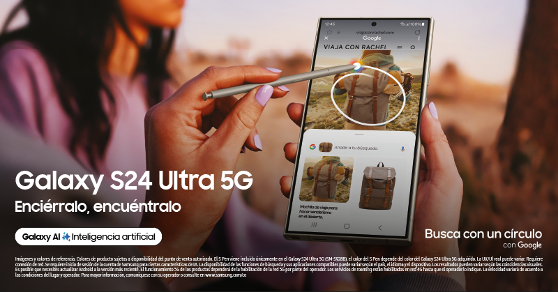 SamsungCO's tweet photo. ¿Qué esperas para tener lo nuevo de Samsung? Con la Serie Galaxy S24 5G solo encierra lo que necesitas para encuéntralo en minutos. Cliquea aquí 👉 #NuevaEraGalaxyAI