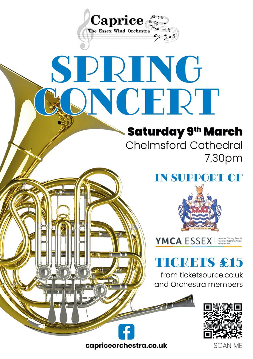 The Caprice The Essex Wind Orchestra Spring Concert takes place 7:30pm on Saturday 9 March 2024 at Chelmsford Cathedral. Tickets can be purchased here: ticketsource.co.uk