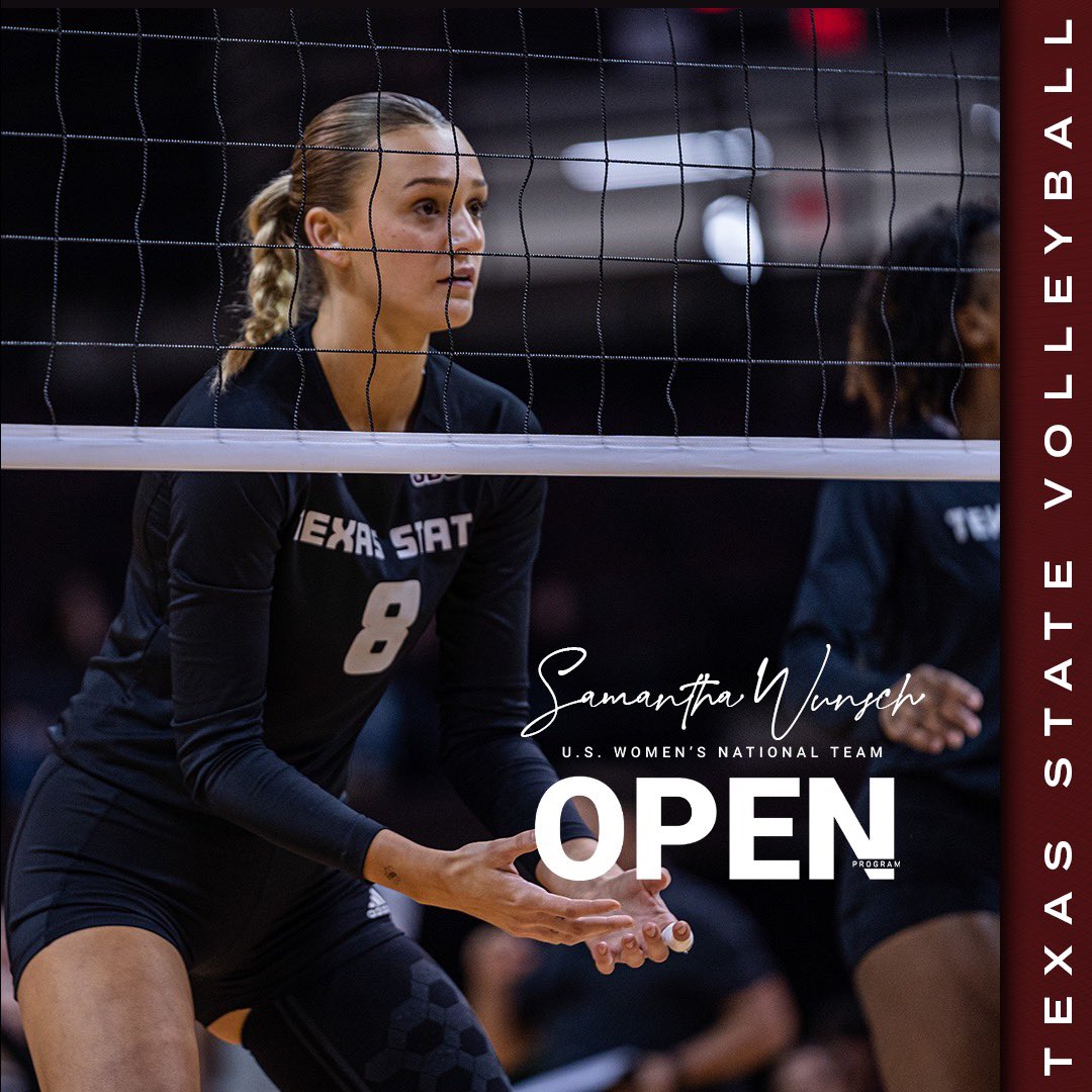 TexasStateVball's tweet photo. Good luck to Sam and Alyssa at the National Team Open Program this weekend!! #EatEmUp https://t.co/DP5xDhTq6H