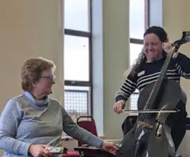 HFSchoolDeaf1's tweet photo. Special thanks to Grainne Hope of @MusicHealthIrl  and Ruth Montgomery of @Audiovisability for organising a fantastic music workshop for our post-primary students today! They had the opportunity to explore the rhythm of music, play 'Ode to Joy' on the chime box, learn to play https://t.co/JLRTowvJRf