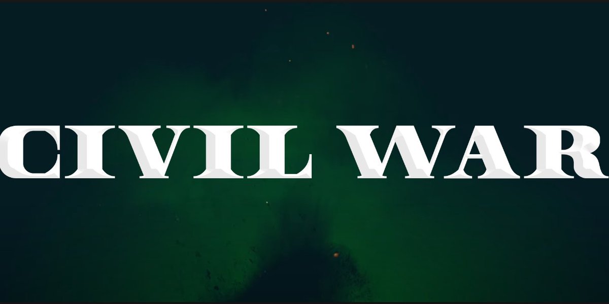 LHurtado's tweet photo. Not a fan of the typeface that was used for the Civil War movie title design.  It's a bit too 'modern/designey'. I would've gone something probably more on the nose, but feels more on-brand.  #civilwar2024  #LogoDesign https://t.co/owWtpOPt92