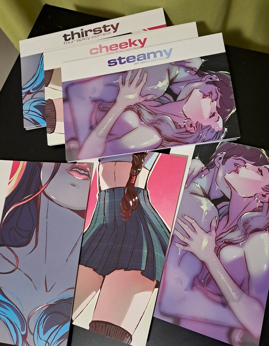 ✨️Thirsty - Cheeky - Steamy✨️ comps arrived today! I had a lot of fun doing the covers for this spicy series by @spacebetweenent 🔥 Thank you so much @patshand ❤️❤️❤️