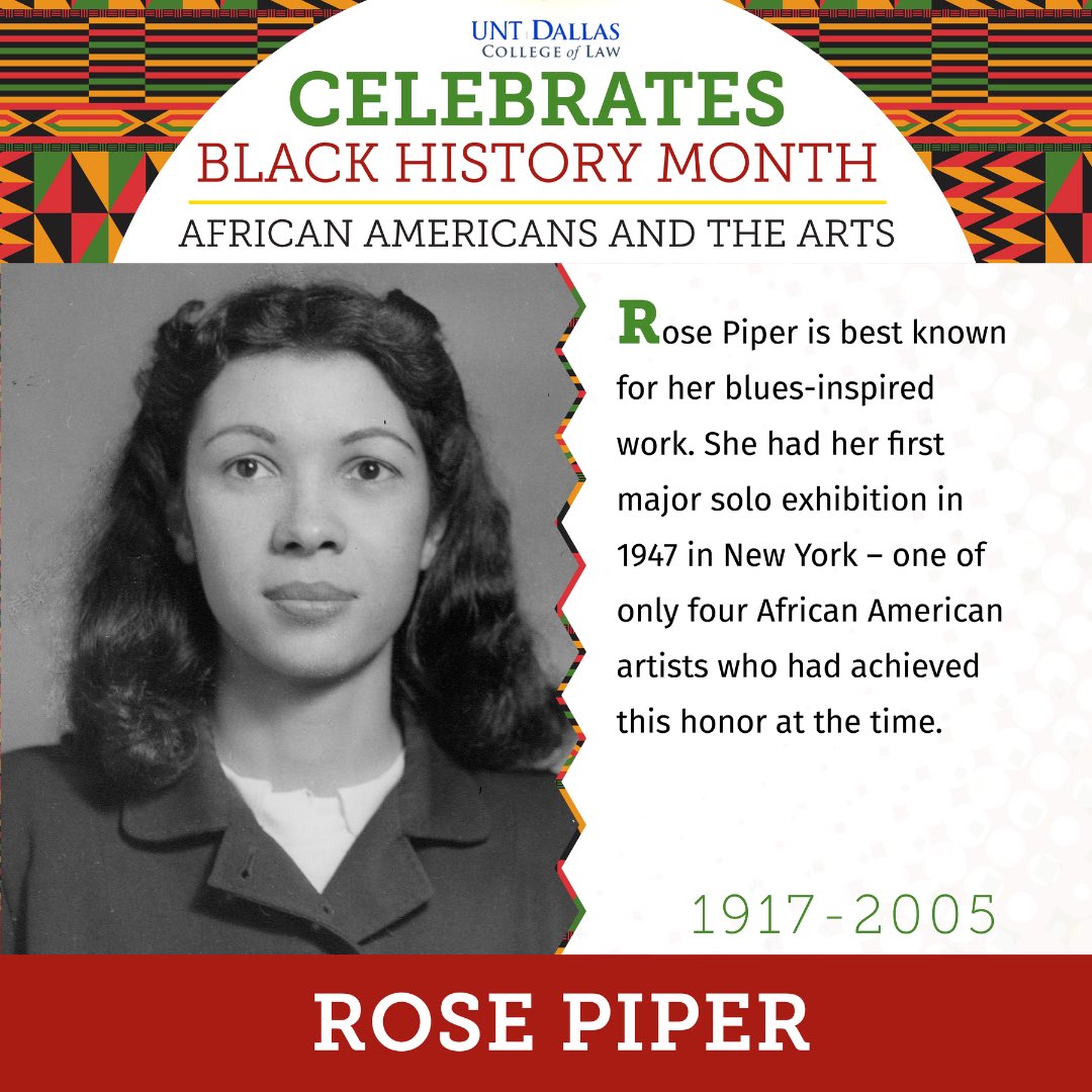 This Black History Month, we celebrate African Americans and the Arts. #BHM #UNTDCOL
