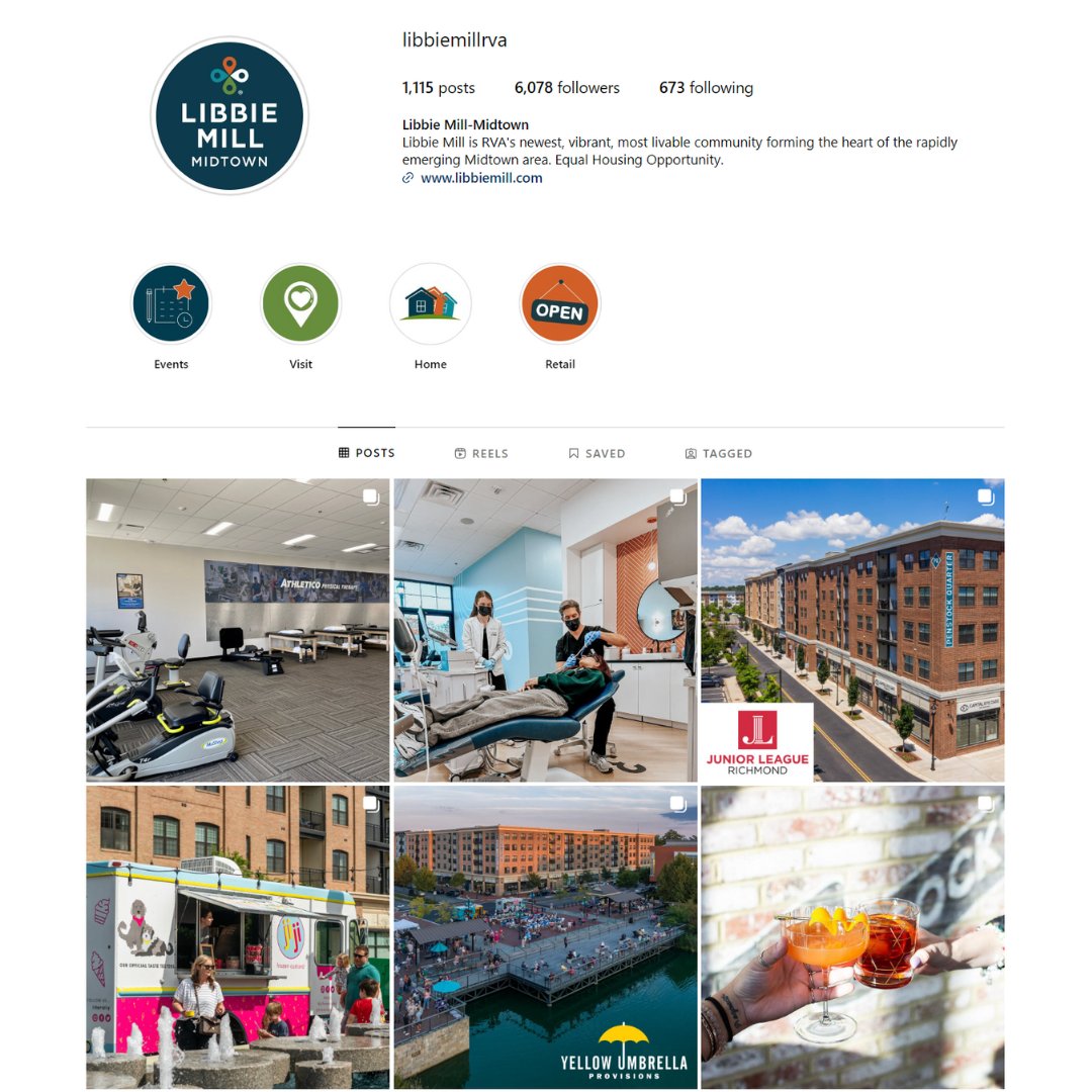 So much exciting news shared lately... 🙌 Make sure you're following us on Instagram for updates on new businesses coming to Libbie Mill, upcoming events, and happenings around the neighborhood!

instagram.com/libbiemillrva