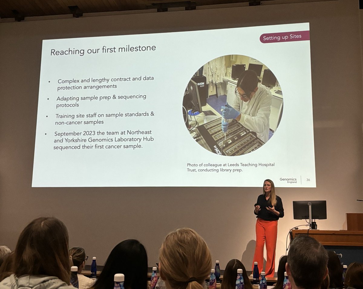 Proud to see the lab being highlighted on the big screen. Lots of work by many people to start processing ⁦<a href="/GenomicsEngland/">Genomics England</a>⁩ Cancer 2.0 samples on the <a href="/nanopore/">Oxford Nanopore</a> PromethION. #WYMM ⁦<a href="/NEYGenomics/">North East & Yorkshire Genomics</a>⁩ ⁦@LeedsMedHealth⁩