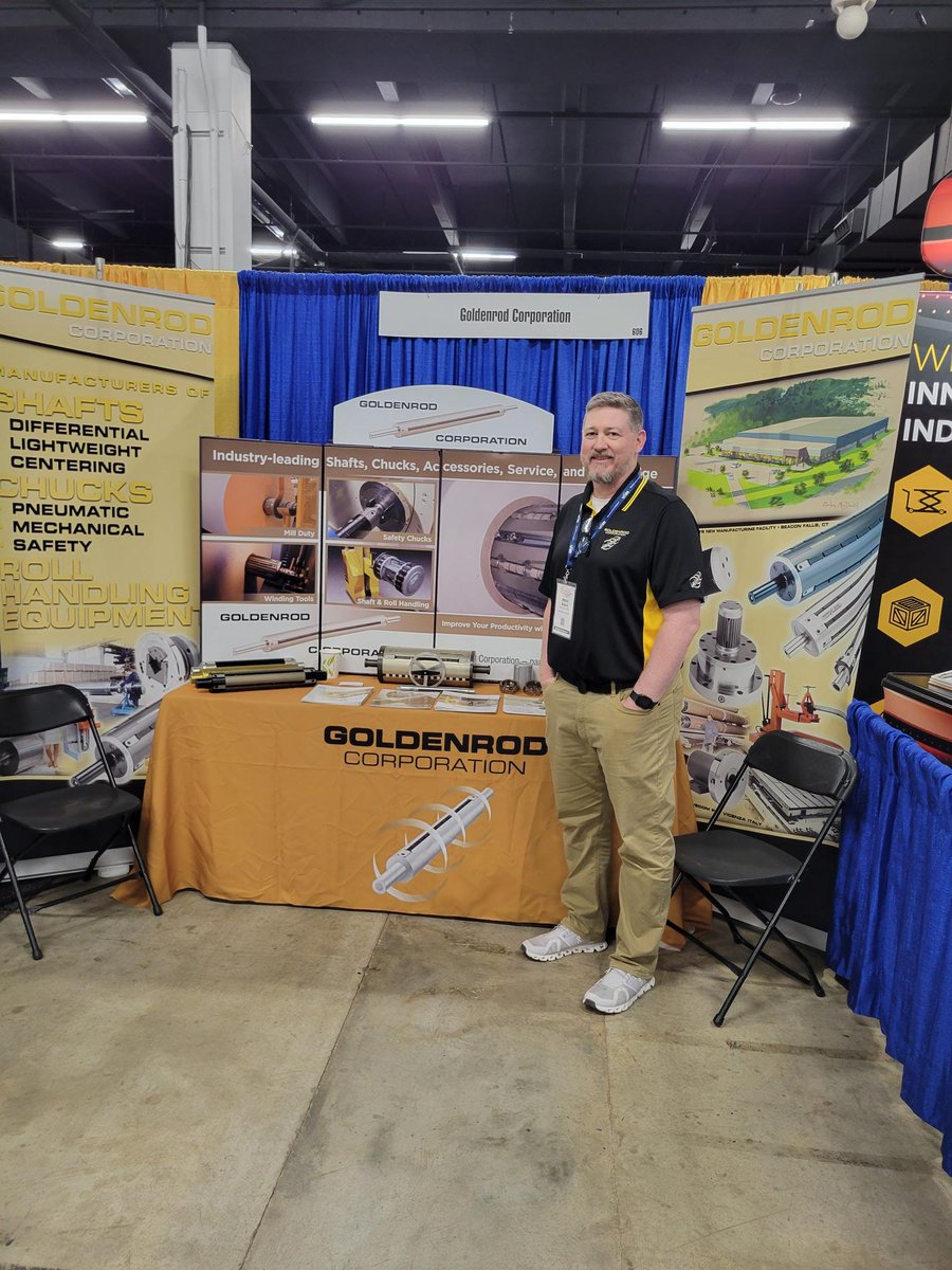 Today we were in Greenville SC at the Converter's Expo South, sponsored by <a href="/PackStrat/">Packaging Strategies</a> Magazine - thanks to everyone who came out, Brian Willard enjoyed discussing our latest winding technologies including shafts, safety chucks and shaft handling equipment #converting #tradeshows